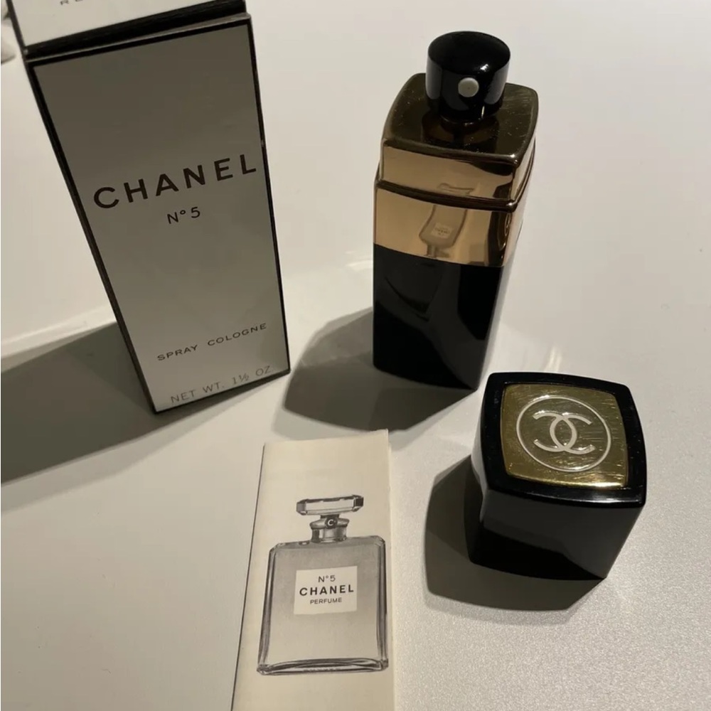 Vintage Chanel No. 5 cologne black refillable sprayer